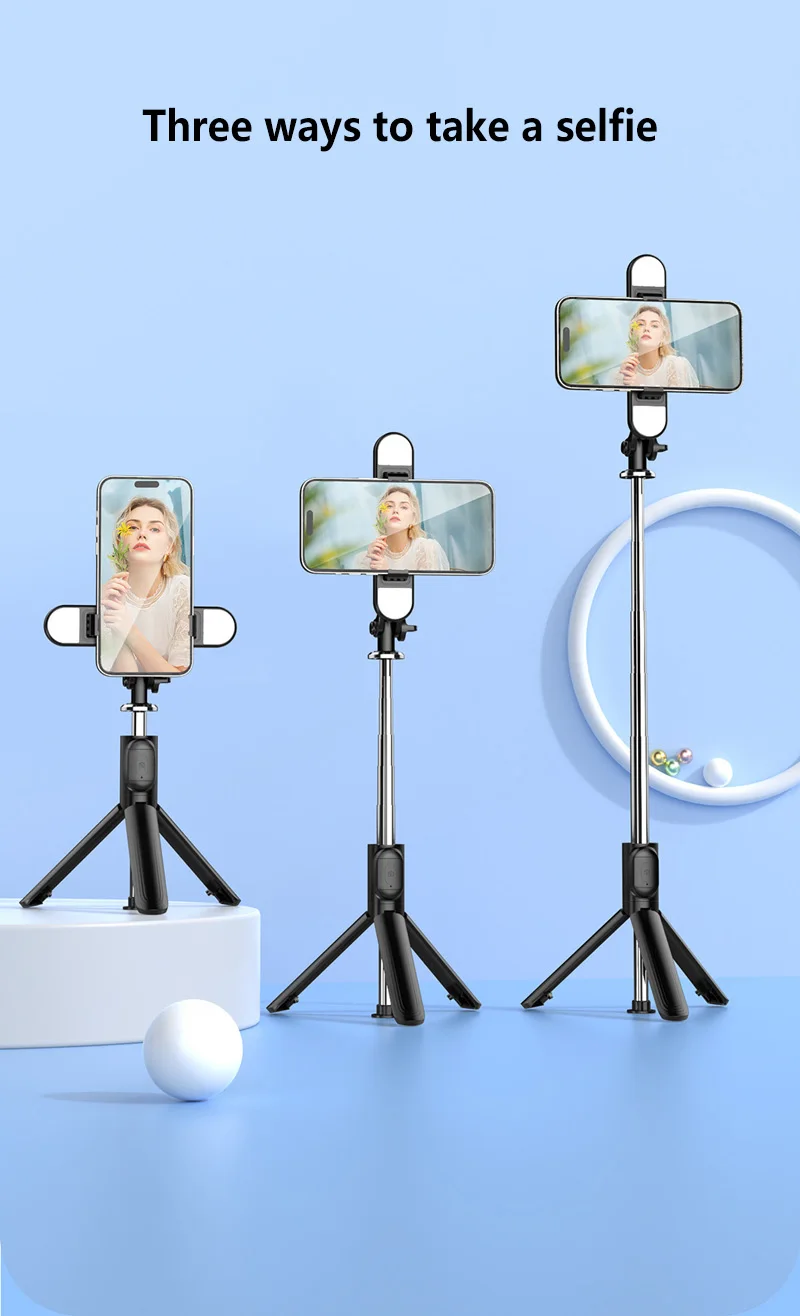 Bluetooth Selfie Stick Stativ Mit Handyhalterung Für Reisen_voghion.com