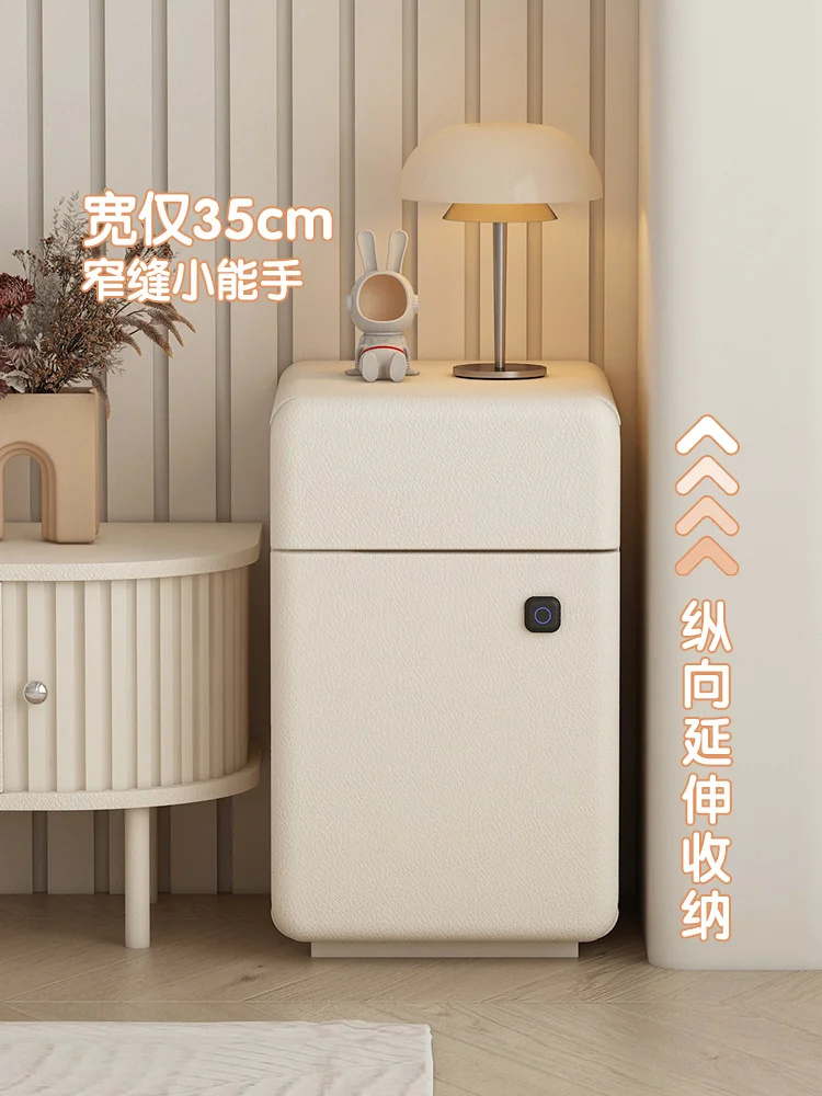 

Single finished bedside table fingerprint lock cabinet integrated household cabinet ultra-narrow 35cm side cabinet storage.