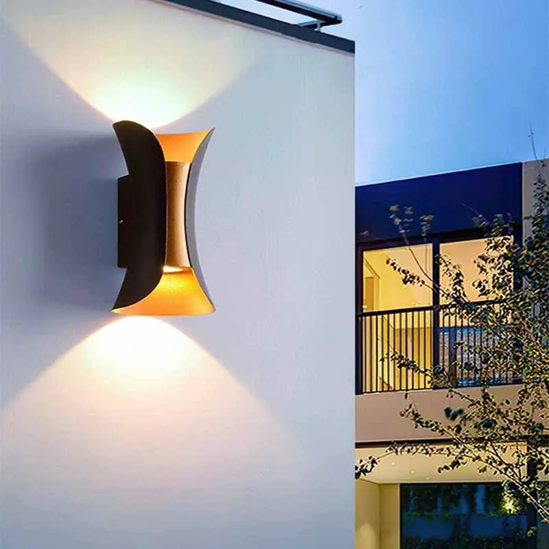 Simple Outdoor Small Waist Wall Lamp Outdoor Double Head Wall Lamp Light Luxury Indoor Stair Courtyard Bedside Bedroom