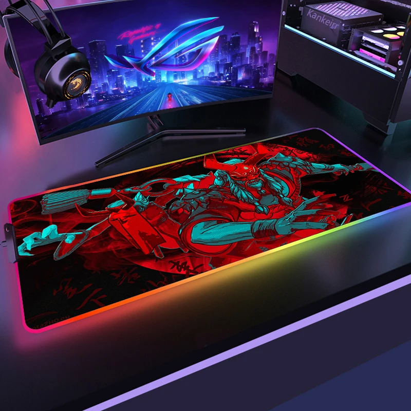 thumbnail image 1 of Alfombrillas de ratón 900x400 Dota2, alfombrilla de ratón LED para ordenador portátil XXL a la moda, alfombrilla de ratón RGB para juegos HD, alfombrilla grande XL para juegos de teclado de escritorio, 1 of 5
