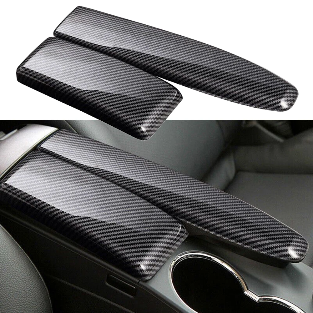 

For Mercedes-Benz C Class Center Armrest Box Panel Cover 2Pcs Black Brand New High Quality For Mercedes-Benz E