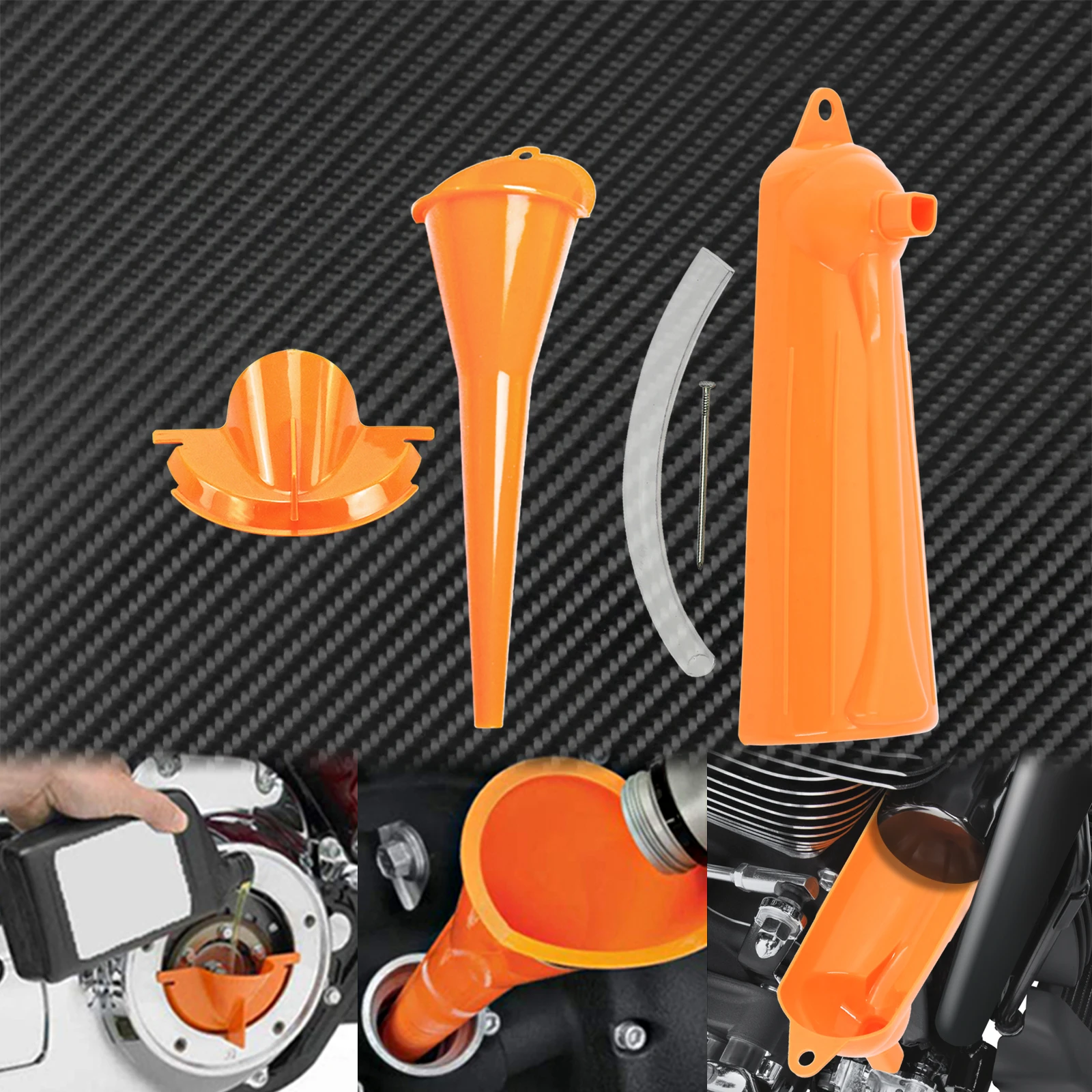 Motorcycle Oil Filter Funnel Primary Derby Fill Cover For Harley Touring Road King Sportster XL 883 1200 Iron XR Dyna Softail