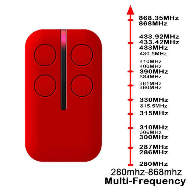 280MHz-868MHz Electronic Gate Control Multifrequency Garage Door Remote Control Duplicator Hand Transmitter Auto Scan Clone Code 5