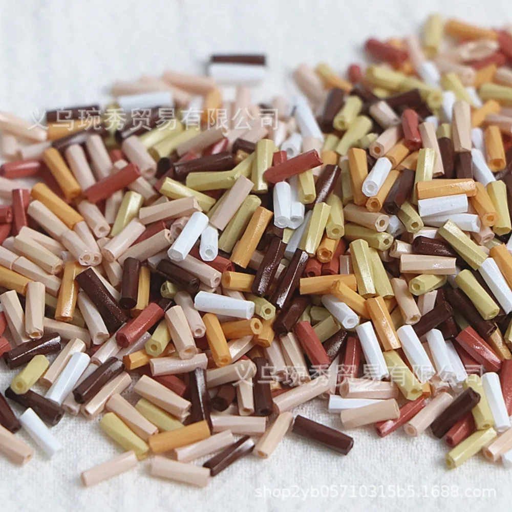 260 solid color tube beads 2x6mm twisted glass beads spiral seed DIY bracelet jewelry dress making clothing accessories