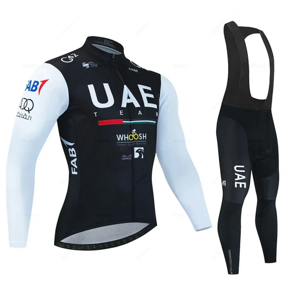 Team Autumn Cycling Jersey Set Uae Long Sleeve Quick Dry Cycling Clothing Bike Uniform MTB Clothes Bicycle Wear Ropa Ciclismot 5