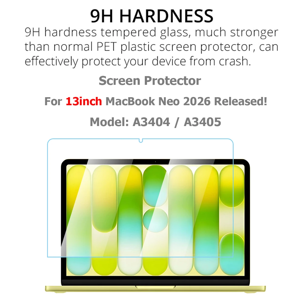 13-Inch Premium Tempered Glass Screen Protector with 2.5D Arc Edge and Scratch Resistance