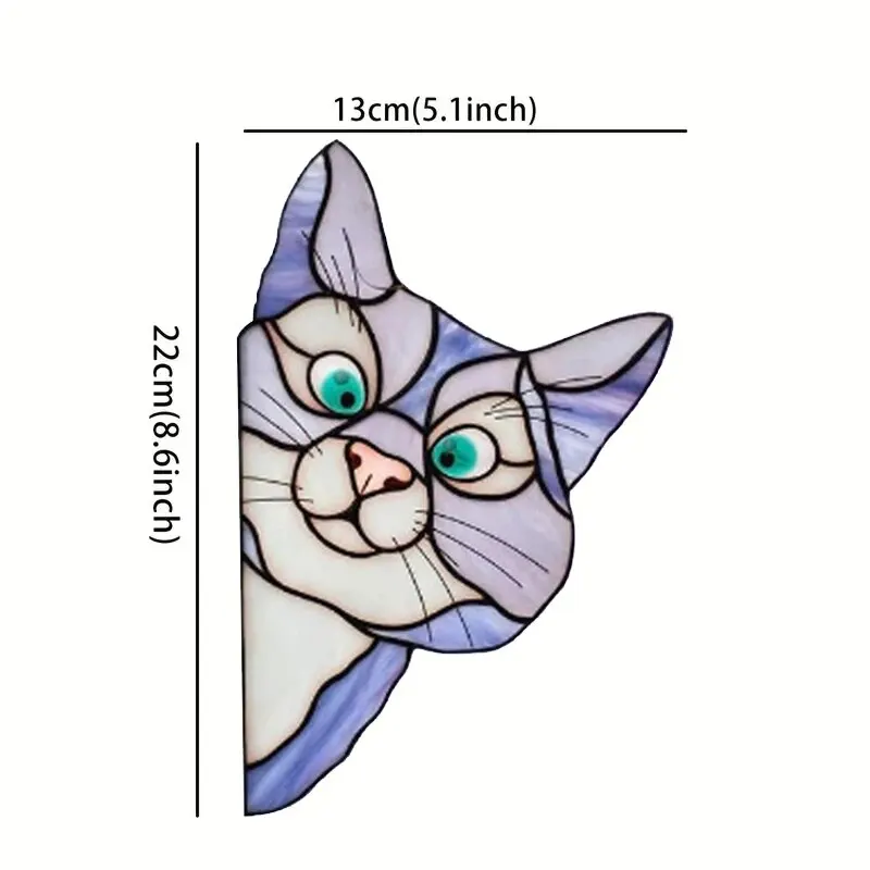 Glass Window Stickers Cat Peeping Self-adhesive Waterproof Moisture-proof For Bedroom Living Room Car Window Decoration