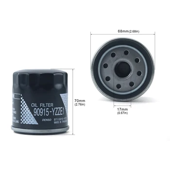 Automotive Replacement Oil Filter 90915-YZZA3 YZZE1 Oil Filter Replacement 91058 YZZC5 for Toyota Auris E15 E18 2006-2012