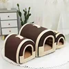 1pc Winter and Autumn Warmth Cat Nest All Season Portable Pet Nest Medium and Small Dog Kennel Semi Enclosed Warm Folding 2