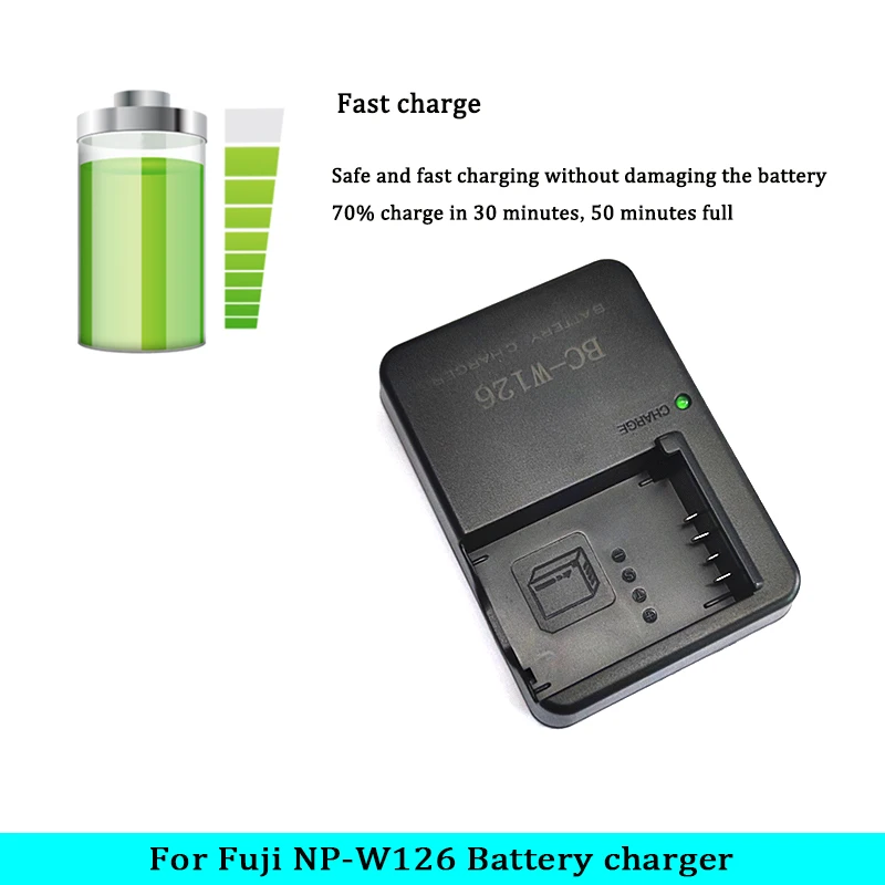 Caricatore Dual USB Per Batterie Fujifilm NP-W126 NP-W126S | Compatibile X-Pro, X-T, X-E, X-A Series - Foto 4