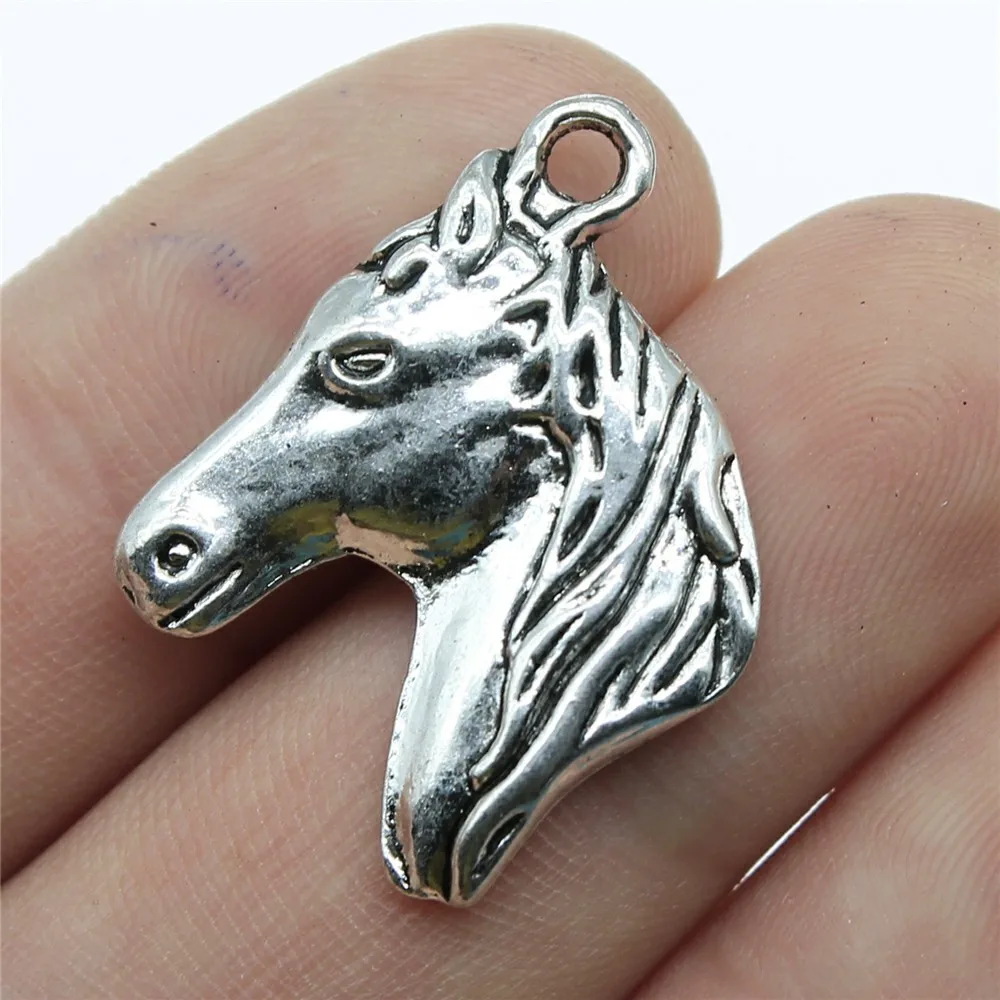 20pcs Antique Silver Horseshoe Charms - Tibetan Style Good Luck Charms For Jewelry Making, 18x12mm