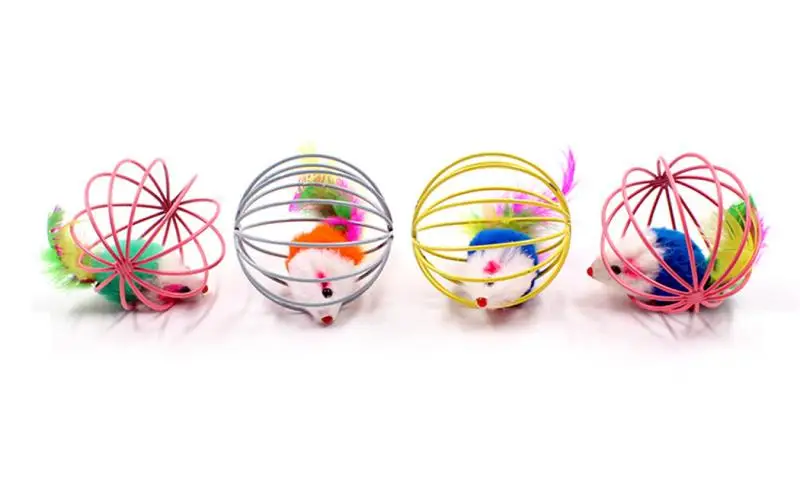 1pc Pet Cat Toy Funny Mouse In Cage Cat Interactive Toy Cat Play Toy Cat Mouse Toy Pet Supplies Pet Accessories