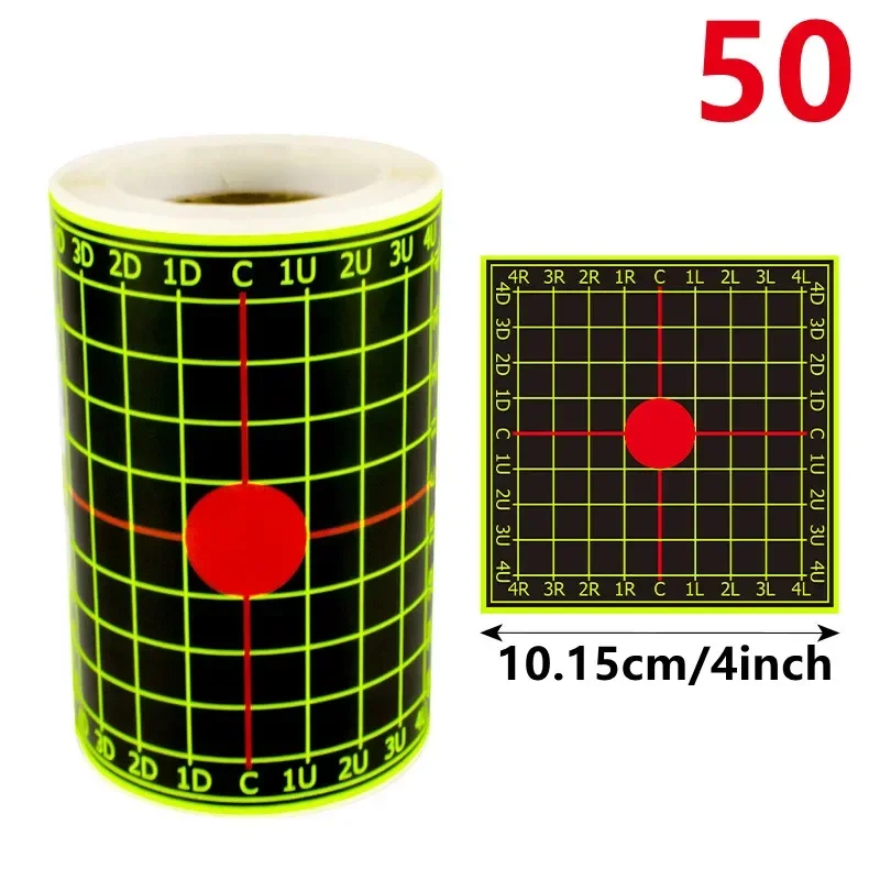 200 Splatter Shooting Targets - Fluoreszierend Weiß/Rot 10,2cm