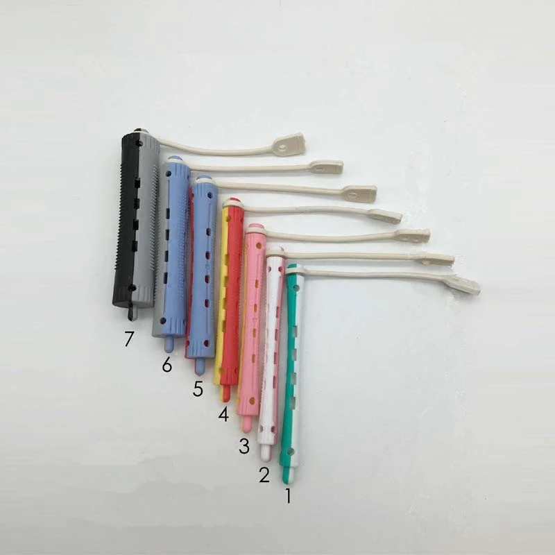 Pro Hair Curler Pull Core Roller Curl Bar 12Pcs DIY Curlers Plastic Clips Salon Hairdressing Barber Styling Hair Curling Tool hair styling tool hair curling tools