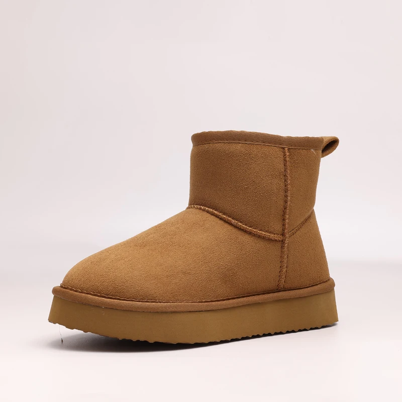 Comwarm Winter-Schneestiefel für Damen, dicker Boden, Plüsch, flauschige Schneestiefel, bequeme Haus-Pelzstiefel, rutschfeste Plateau-Baumwollschuhe – Detail 9