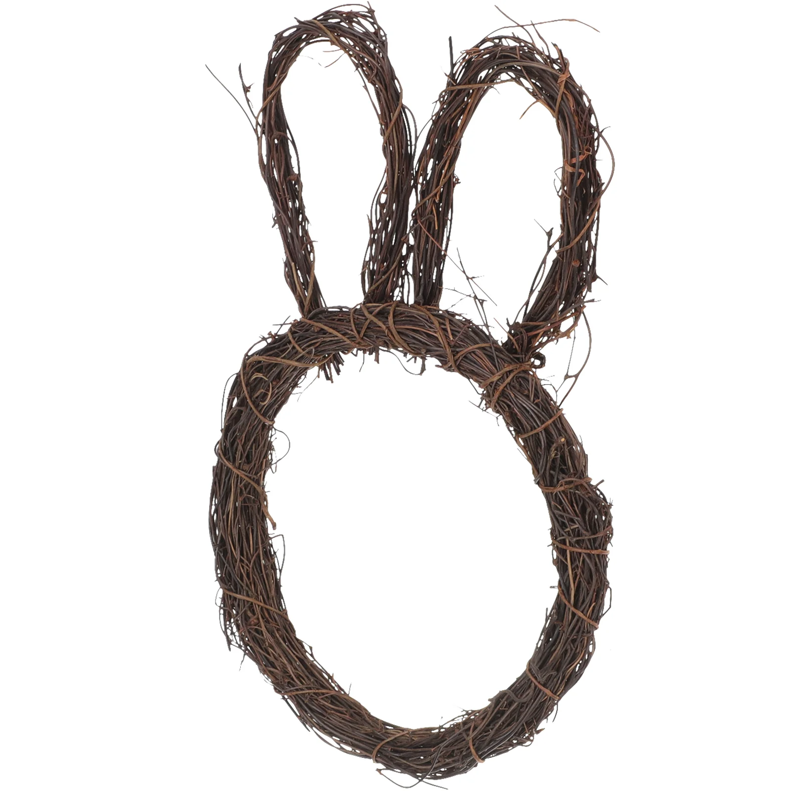 

Easter Rabbit Woven Rattan Wreath Artificial Flowers Garland Door Ring DIY Frame Hanging Ornament Festival Party Decoration