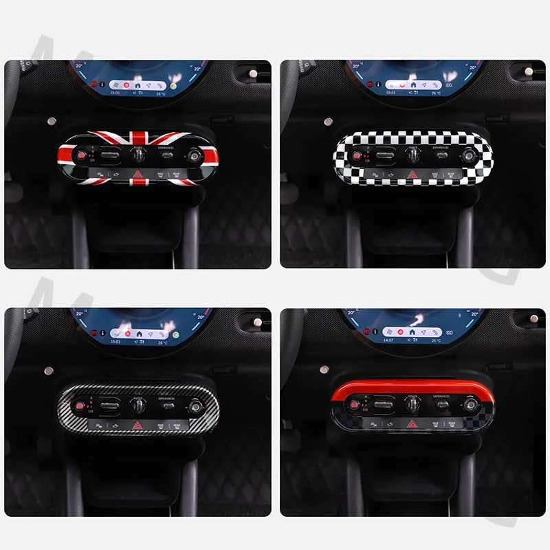 자동차 중앙 제어 버튼 프레임 스티커 미니 컨트리 맨 U25 F65 F66 F67 쿠퍼 S E SE J01 EV 2024 2025 자동차 액세서리