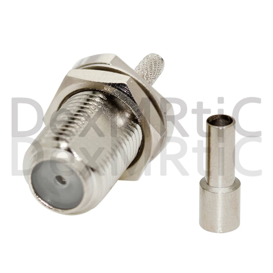 1pc f Stecker Buchse Buchse RF Koax Stecker Crimp für RG316 RG174 RG58 RG142 Kabel vernickelt neu – Detail 7