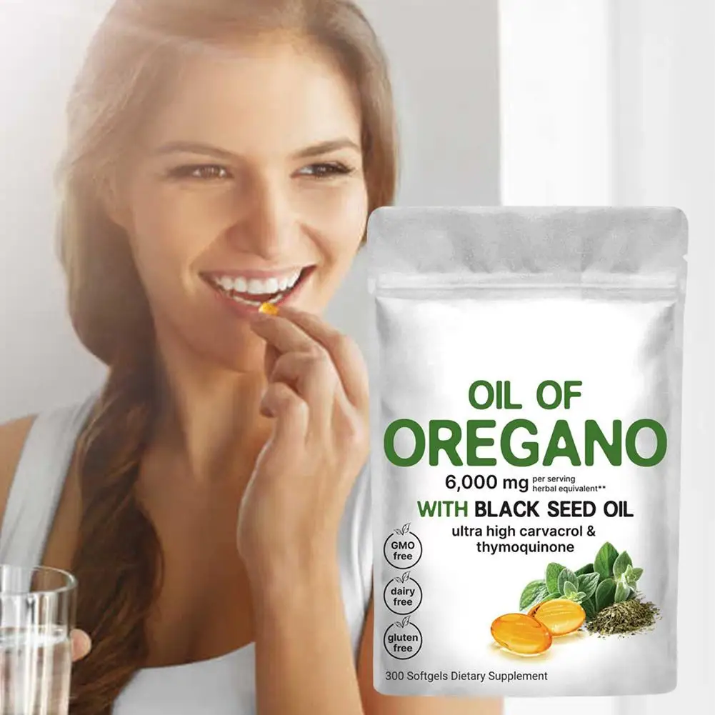 Oil Of Oregano Vitamin D3 K2 Supplement Soft Gels 6,000 Mg 300 Gummies Dietary Supplement