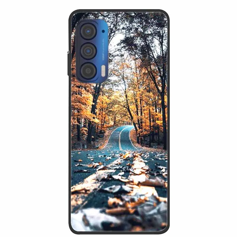 Silicone Soft Flower Marble TPU Black Phone Cover - Protective Case