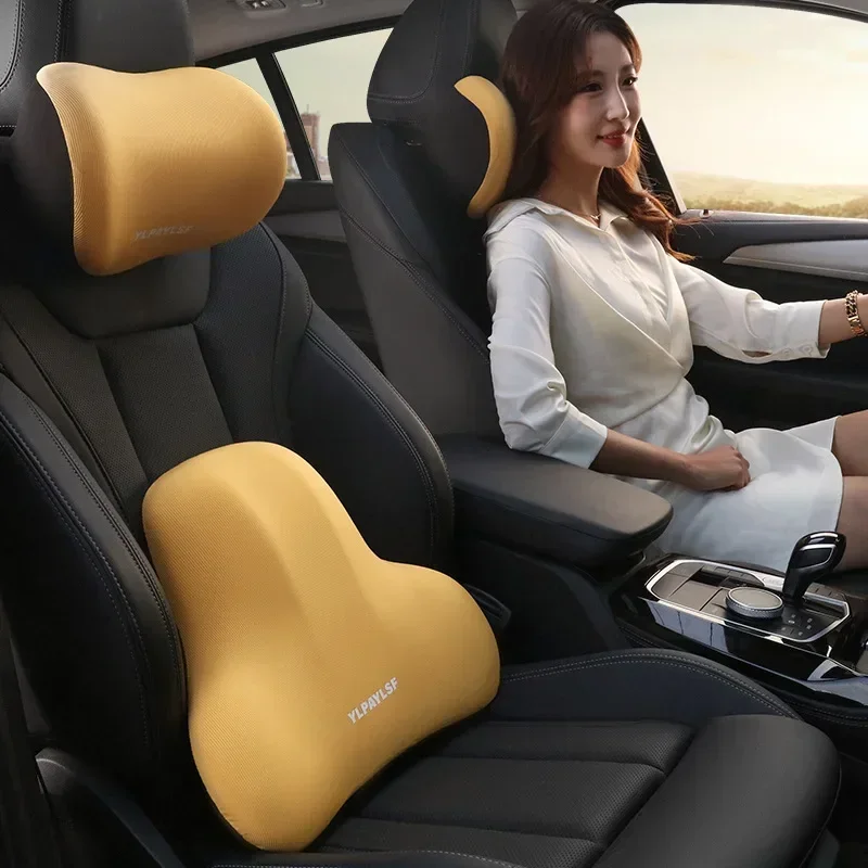 Breathable Car Neck Pillow Lumbar Back Support Cushion