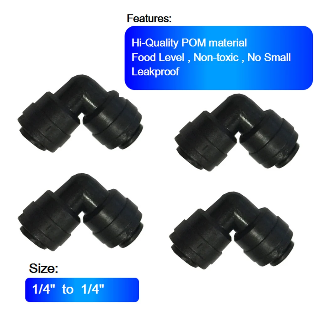 10PCS Elbow Quick Connector Coupling Fitting 1/4" OD Hose leak proof
