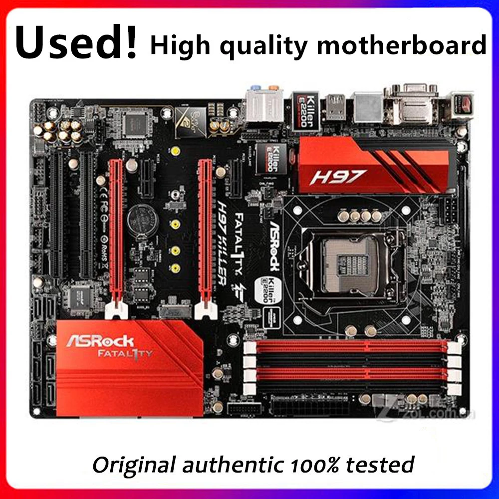 Per Scheda Madre Desktop Killer Asrock H97 H97 Lga 1150 Per Core I7 I5 I3 Sata3 Usb3.0 Scheda Madre Usata Originale