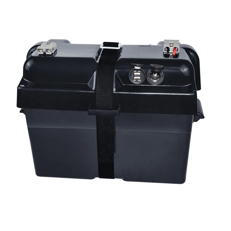 Caixa de Bateria Multifuncional 12v Lifepo4 rv Caixa de Bateria Portátil ao ar Livre Armazenamento de Energia Energia de Emergência Saída Usb - Image 6