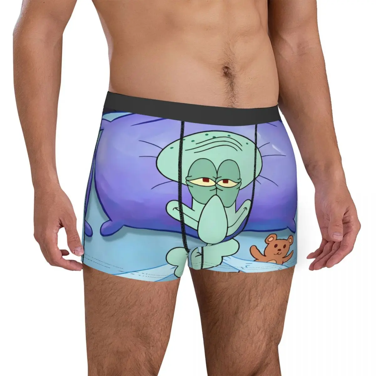 Kawaii SpongeBobed Squidward Cartoon Man Boxer Briefs Ultra Soft Underwear Underpants 3