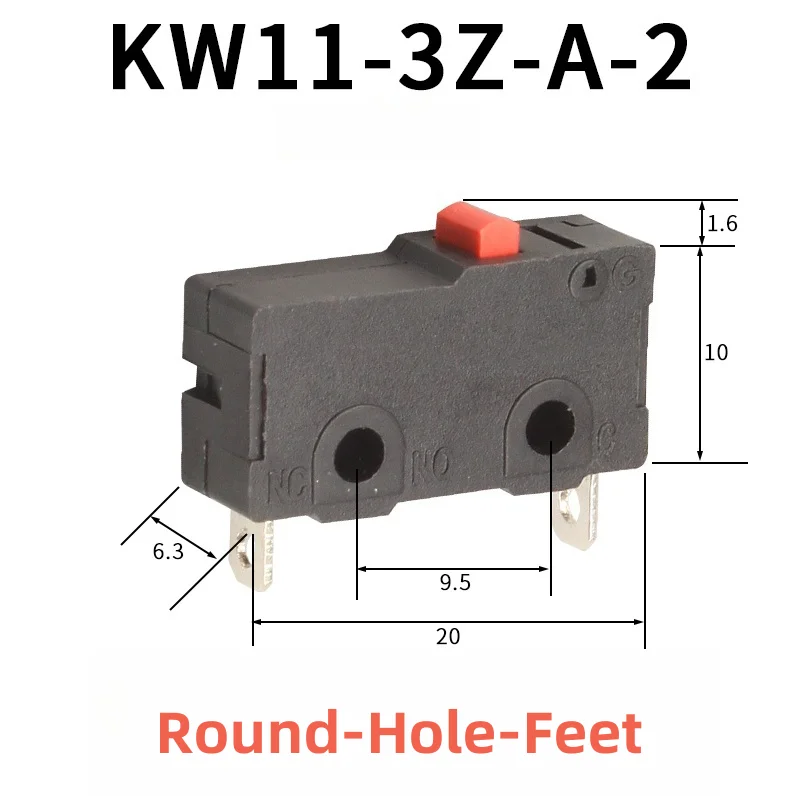 Set of 10 Durable Miniature Limit Switches with Self-Resetting Function, 5A 125/250V Capacity