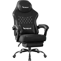 Gaming Chair, Computer Chair Fabric with Pocket Spring Cushion, Office Chair with Footrest and Massage Lumbar Support 1