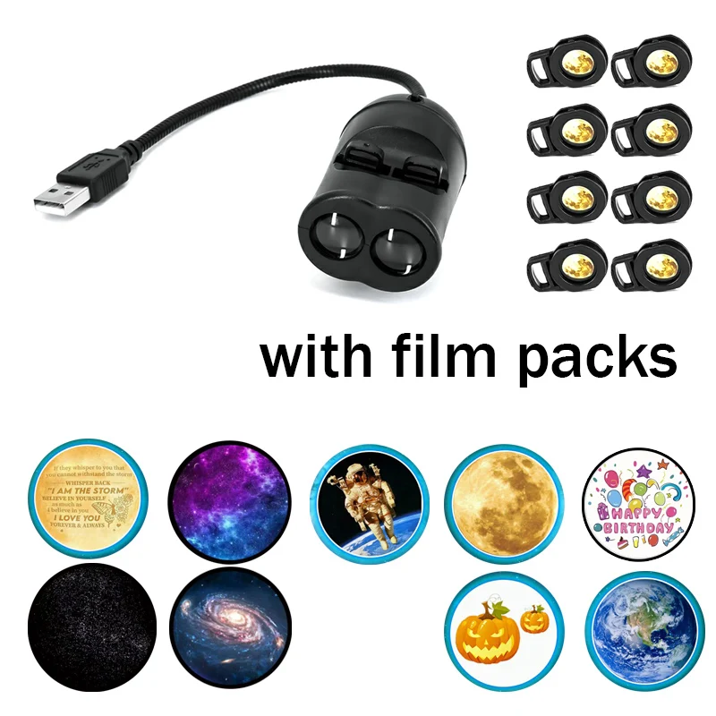 Proiettore Per Lampada Galaxy Usb A Doppia Lente Led La Più Recente Luce Notturna Globe Star Moon Per La Decorazione Domestica Decorazione Della Stanz