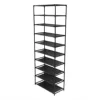 10 Tier Stackable Shoe Rack Storage Shelves - Stainless Steel Frame Holds 50 Pairs Of Shoes 5