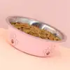A pet stainless steel cat and dog bowl is non slip and easy to clean indoors 2