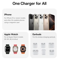 Baseus 3 in 1 Magnetic Wireless Charger Qi2.2 25W Fast Charging For iPhone 17 16 15 14 Apple Watch Earbuds AirPods Pro iWatch - Image 6