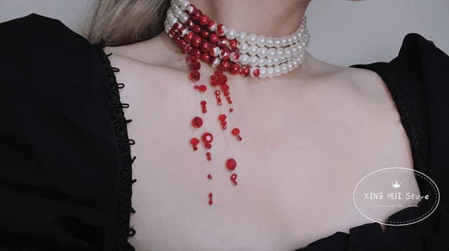 Cut throat 2024 pearl necklace