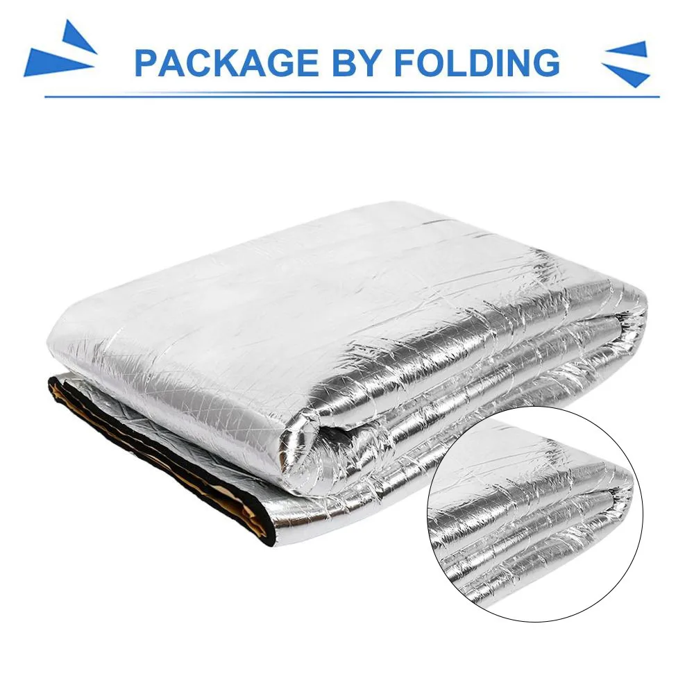 Car Sound Deadener Mat 200x50cm 5/10mm Thicken Noise Heat Deadening Soundproof Dampening Foam Mat for Auto Hood Engine Door Sound Proof Mat Sound Insulation Mat Sound Absorbing Foam Soundproofing Foam Sound Deadener Mat