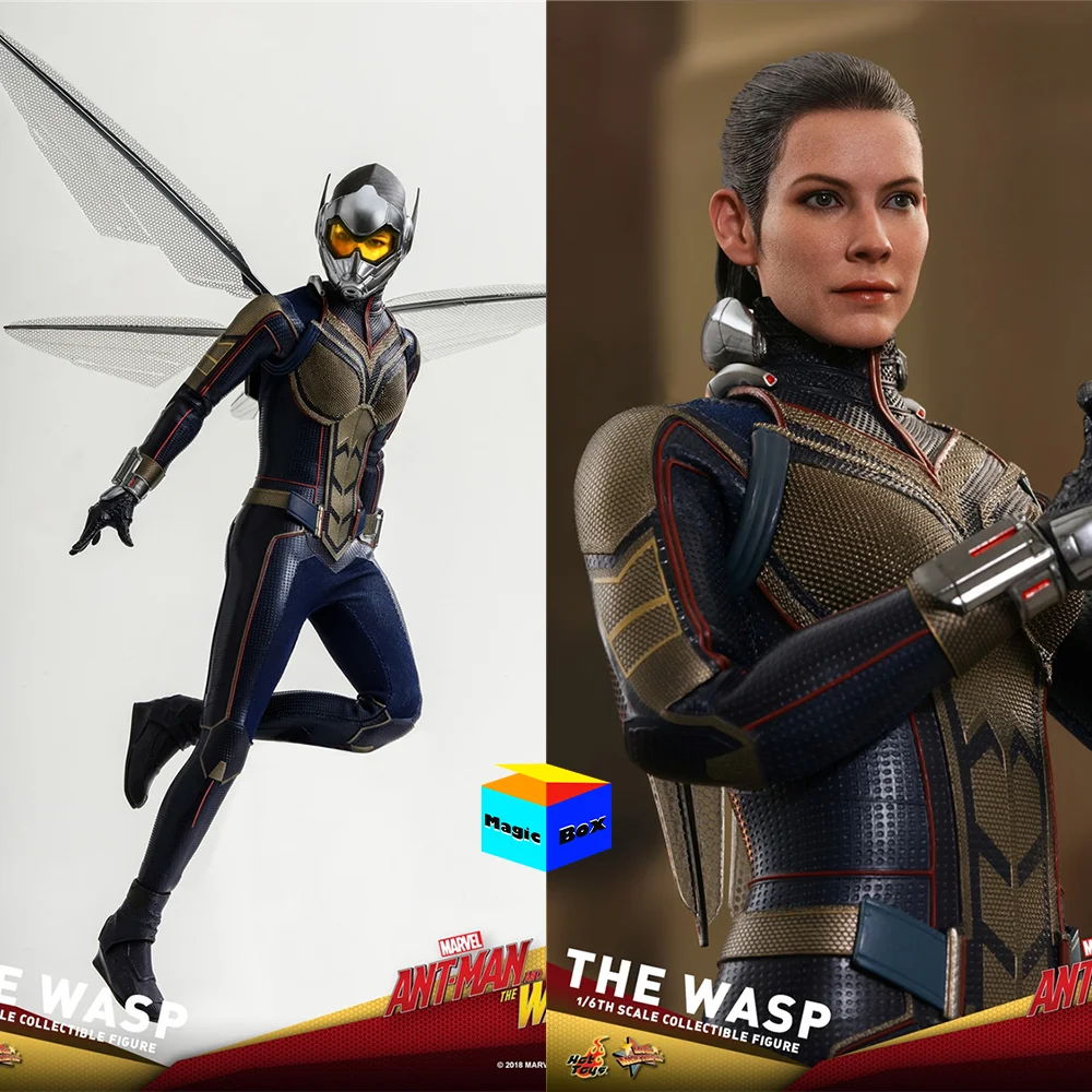 

Original Hot Toys MMS498 1/6 Female Soldier Ant Man Wasp Girl Appears Double Headed Sculpture Full Set 12in Action Figure Model