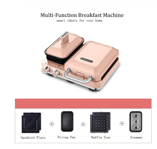 Multi-Function Breakfast Machine Sandwich Light Food Machine Small Household Waffle Maker Toast Baking Machine Sandwich Maker 6