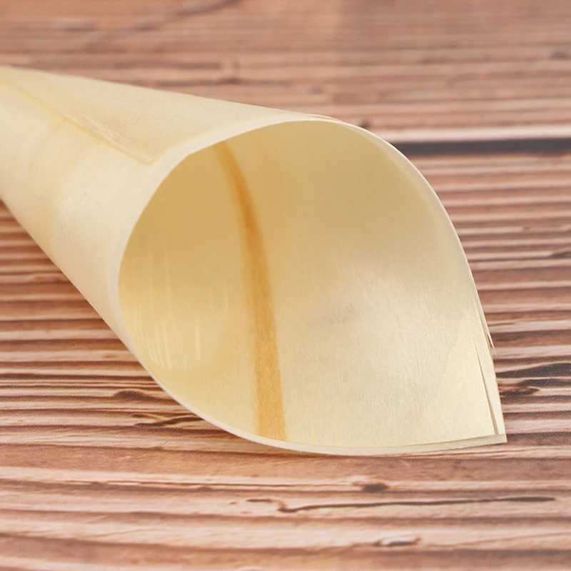 50 stücke Kegel Süßigkeiten Boxen Einweg Holz Vorspeise Zapfen biologisch abbaubare Kegel Furnier Rolle Verpackung Behälter Süßigkeiten Tasse – Detail 19
