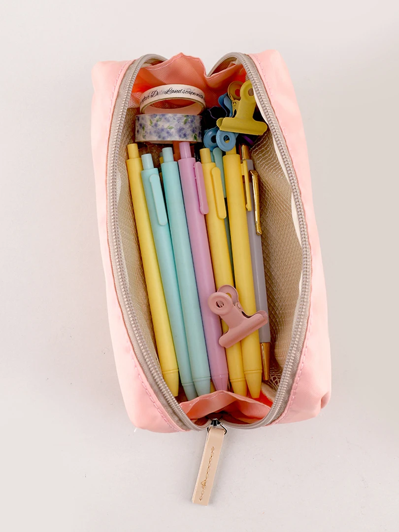 Soft Soft Pencil Case Durable Ins Wind Large Capacity Kawaii Stationary  Pencils Case Nylon Pencil Box - AliExpress