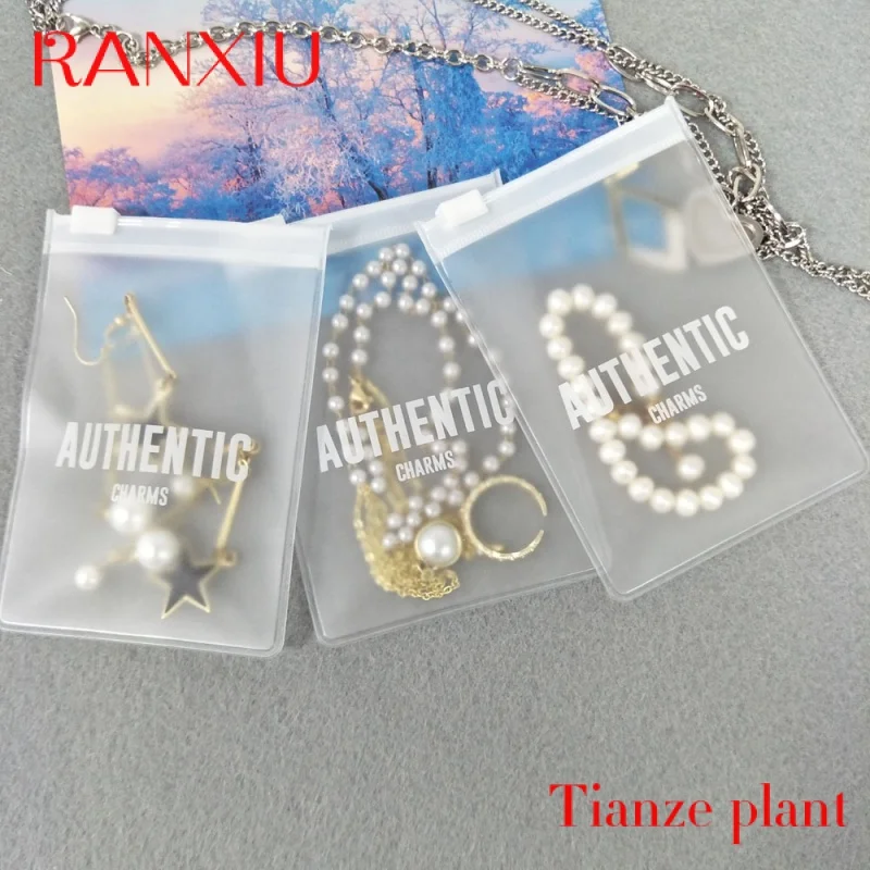 plastic bag with Frosted Zipper jewelry pocket bags small packaging bags for jewelry pvc pouch