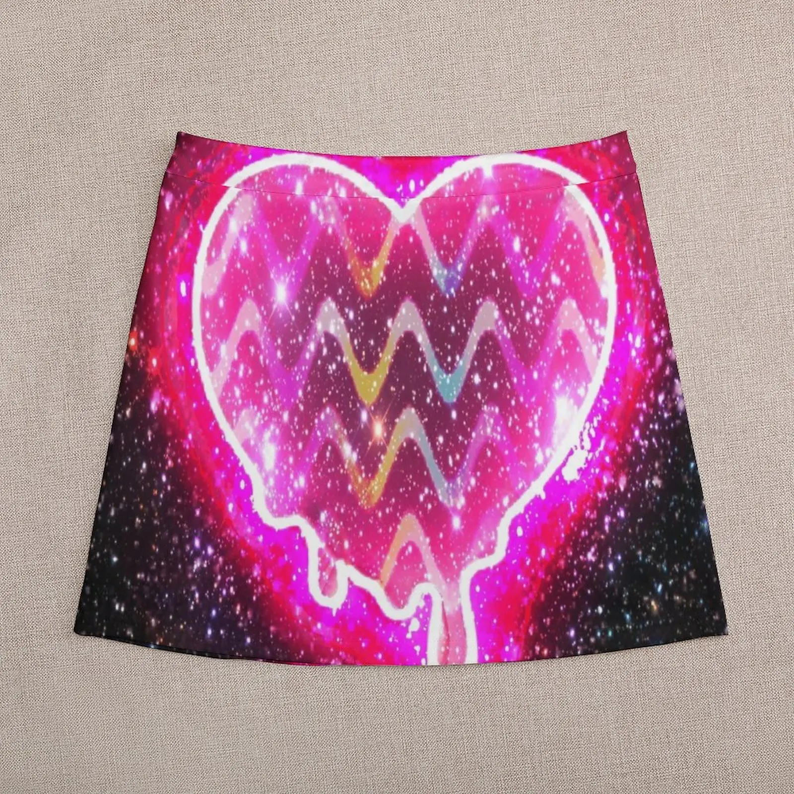 Neon Heart Melt Mini Skirt skirts for womens School skirt Clothes for summer Miniskirt woman