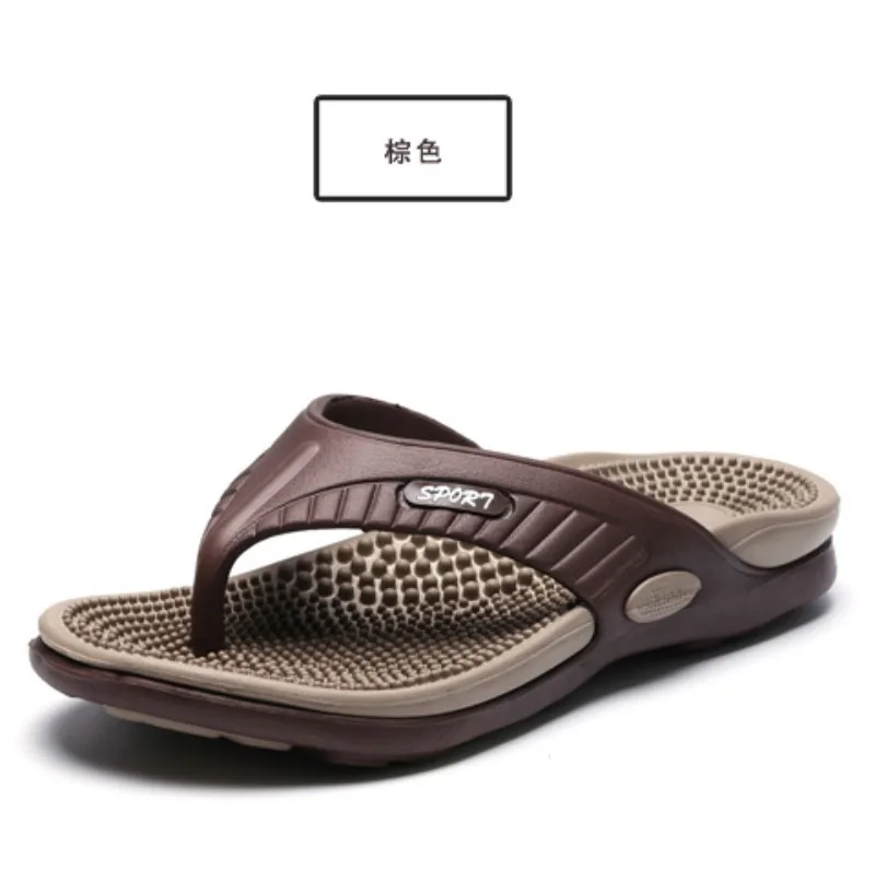 Männer Massage Flip-Flops Sommer Atmungsaktive Strand Schuhe Sandalen Männer Luxus Outdoor-Flip-Flops Hohe Qualität Plus Size46 Männer Hausschuhe – Detail 23