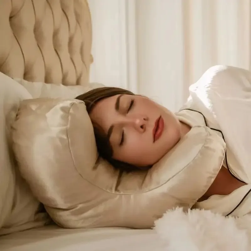 Face Pillow Free White Satin Pillowcase Anti Wrinkles