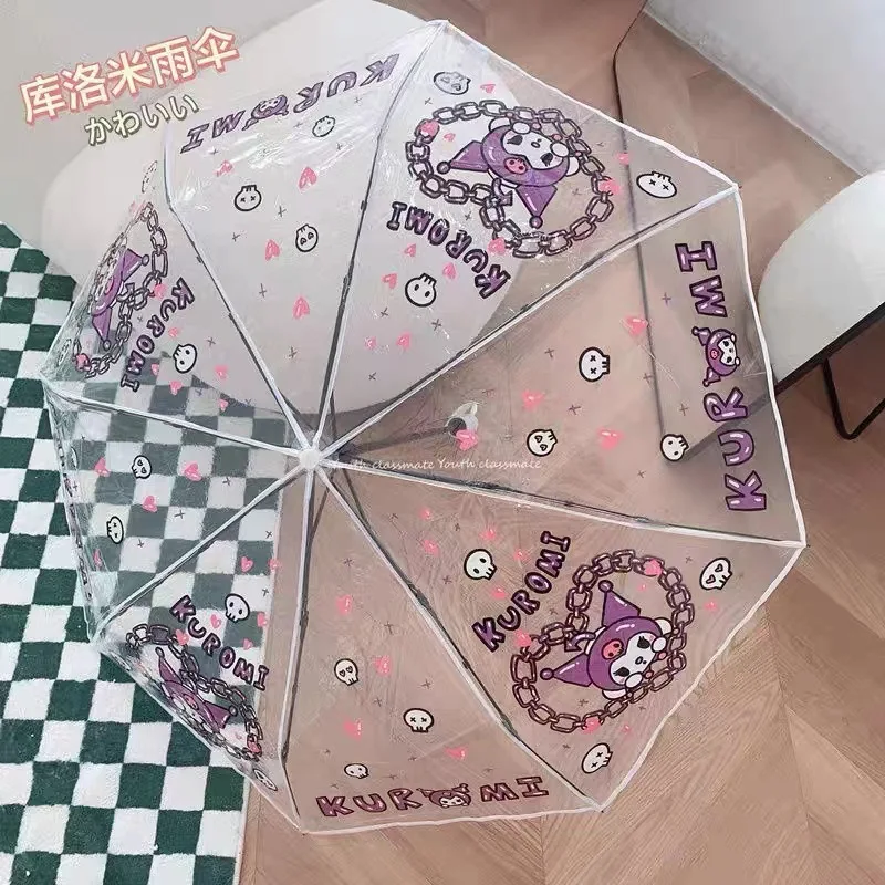 

Sanrio Folding Umbrella Hellokitty Kuromi Mymelody Cinnamoroll Cute Cartoon Umbrella Kawaii Student Umbrella Not Automatic