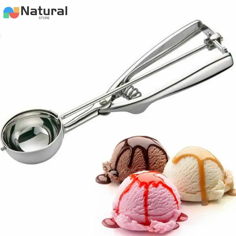 Ice Cream Scoop Stainless Steel Ice Cream Scoop Ball Digger Handmade Ice Cube Mold Easy Demoulding Kitchen Accessories Tray Mold ice cream scoop