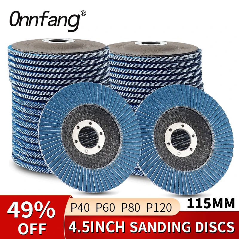 

Flap Discs 115mm/4.5 Sanding Discs Zirconia Polished Disc 40/60/80/120 Grit Angle Grinder Professional Grinding Wheels Blades