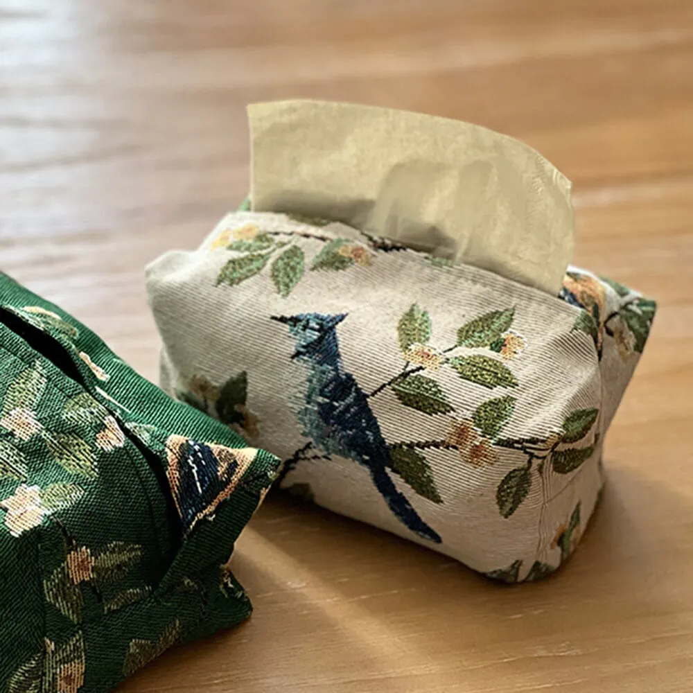 Tissue Box European Vintage Style Living Room Table Storage Bag Jacquard Drawn Paper Bag Household Desktop Paper Drawn Bag 3