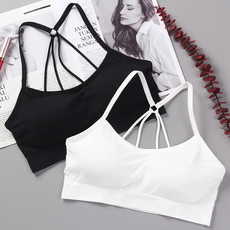 All-In-One Crop Top Women I-Word Undershirt Summer Cheap Tops Sleeveless Bralette Inner Slimming Women's Tube Top Short Section